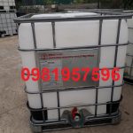 Bồn nhựa 1000 lít, tank nhựa IBC 1000l, Bồn nhựa khung sắt cũ mới