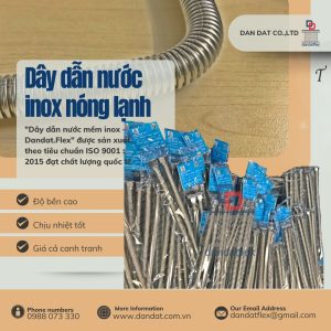 Ống nước nóng lạnh, dây dẫn nước nóng lạnh, ống cấp nước inox chịu nhiệt