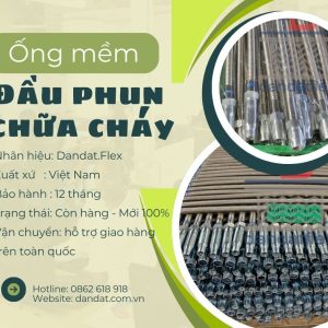 Dây nối mềm inox cho Sprinkler, ống mềm nối đầu phun cứu hỏa, dây mềm chữa cháy