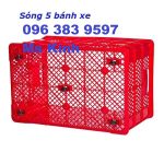 Sóng hở 5 bánh xe, dùng đựng hàng hóa, thực phẩm