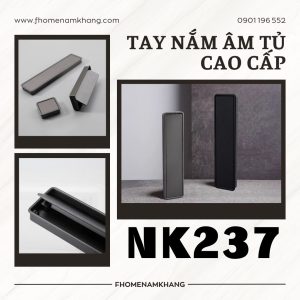 Tay nắm âm tủ chất liệu hợp kim cao cấp NK237 | Zalo 0901 196 552