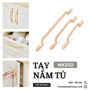 Tay nắm tủ cao cấp thiết kế vuông trơn NK202 | Zalo 0901 196 552