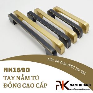 Tay nắm tủ đồng cao cấp dạng thanh trơn NK169D | Zalo 0901 196 552