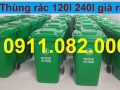 Bán thùng rác công nghiệp giá rẻ tại tiền giang, thùng rác 120l 240l- lh 0911082000