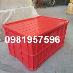 Thùng nhựa đặc kích thước 61x42x31 cm, sóng nhựa bít, khay nhựa đặc