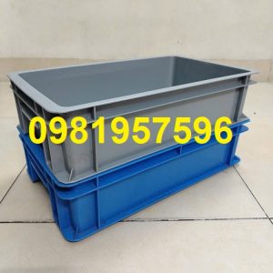 Thùng nhựa đặc B2, khay nhựa B2 kích thước 455 x 270 x 120 mm