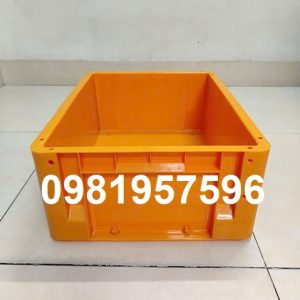 Thùng nhựa đặc kích thước 480x380x200 mm, khay nhựa đặc