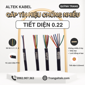 Cáp truyền tín hiệu có lưới chống nhiễu Altek