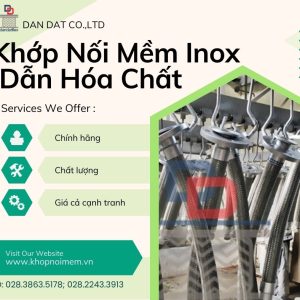 Khớp nối mềm inox chống rung,khớp nối mềm inox 304, khớp nối mềm kim loại nối bích